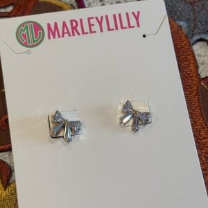 Marleylilly Gold & Jeweled Bow Earrings